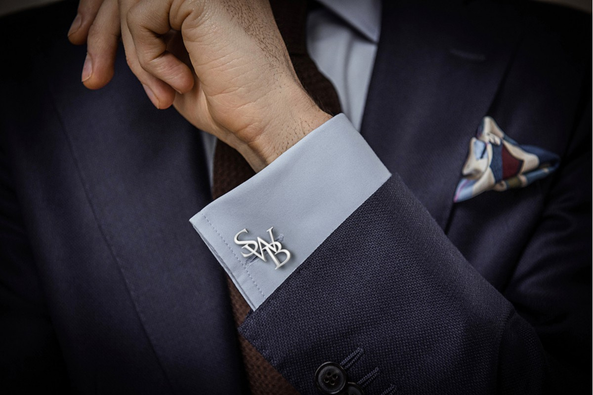 Initials Cufflinks - Monogram cufflinks