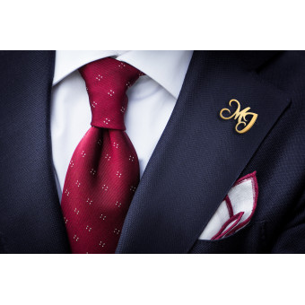 Double Initials Gold-Plated Lapel Pin