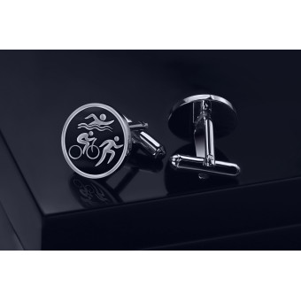 Triathlon – Runde Manschettenknöpfe