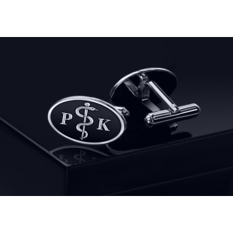 copy of Personalized Asclepius Cufflinks with Enamel