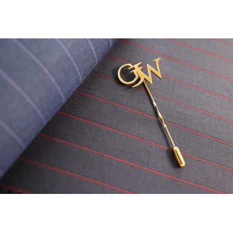 copy of Interlocking Initials Gold-Plated Lapel Pin