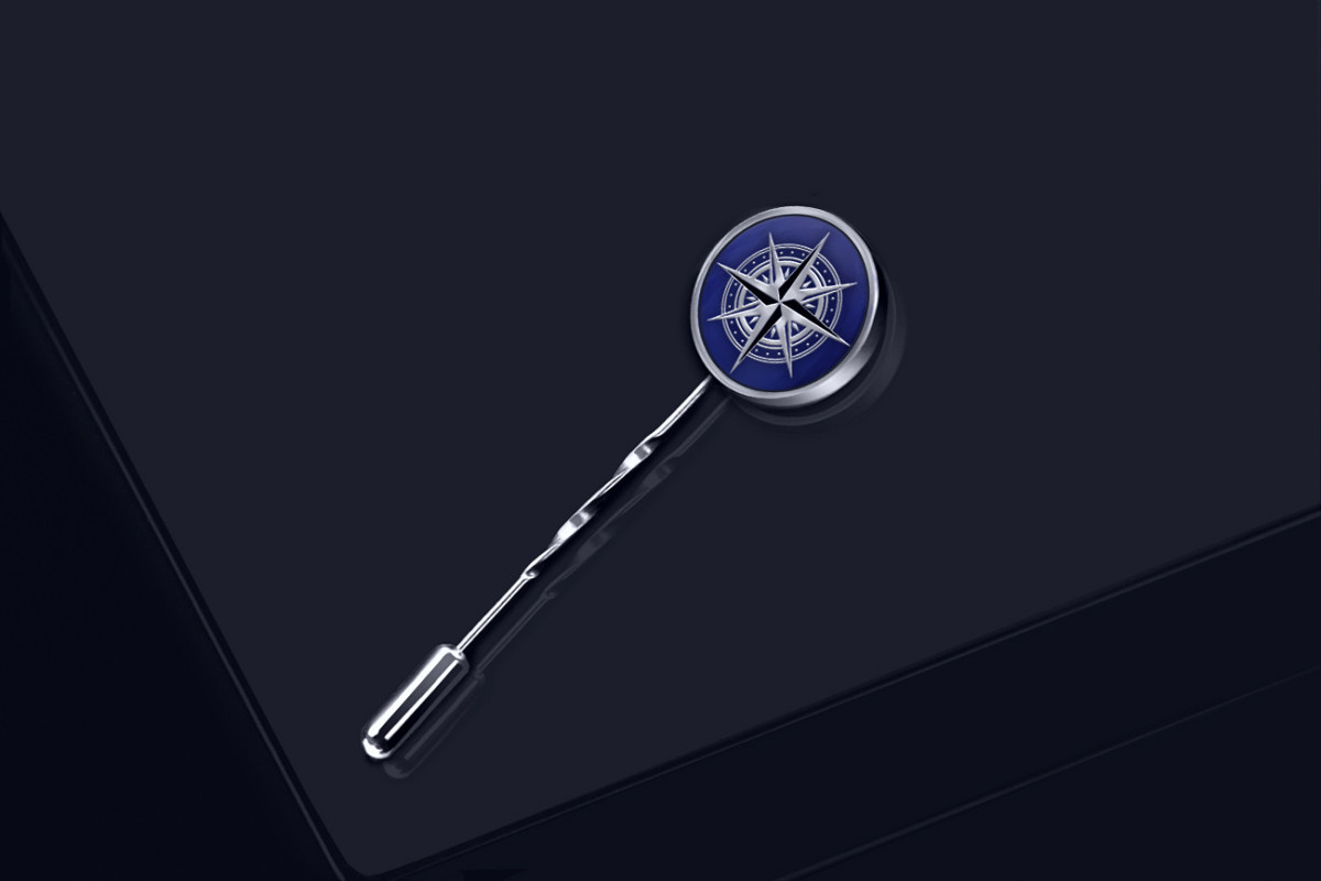 Kompass – Emaille-Pin