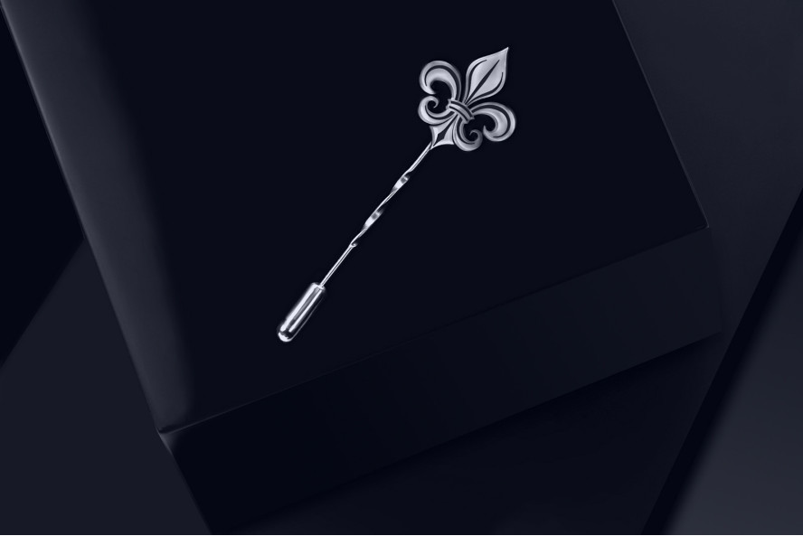 Pins do butonierki Fleur de Lis