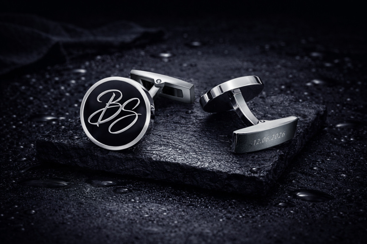 Silver Round Monogram...