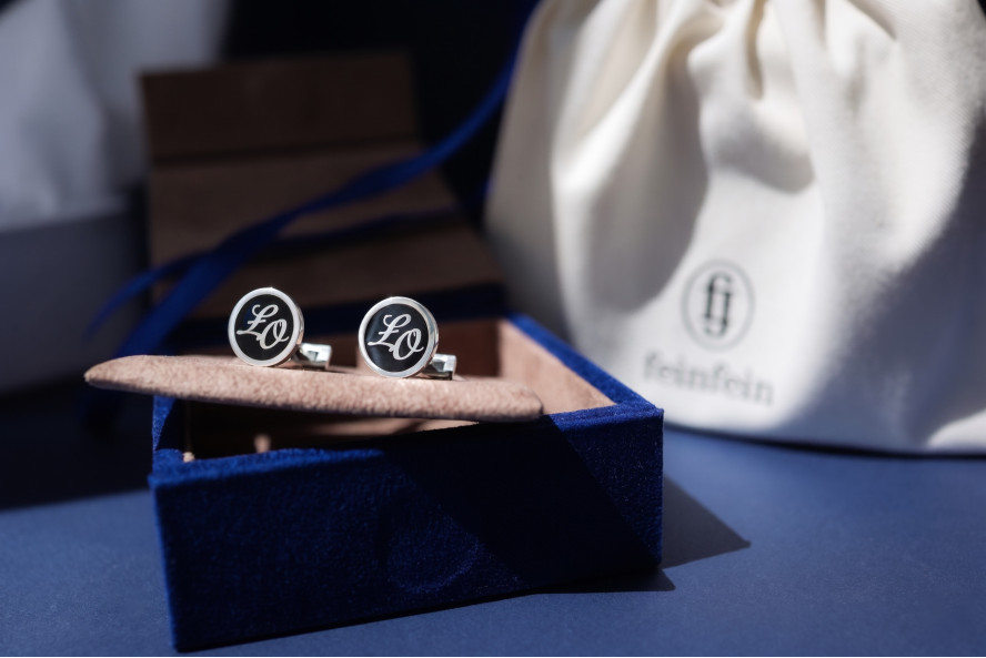 Silver Round Monogram...