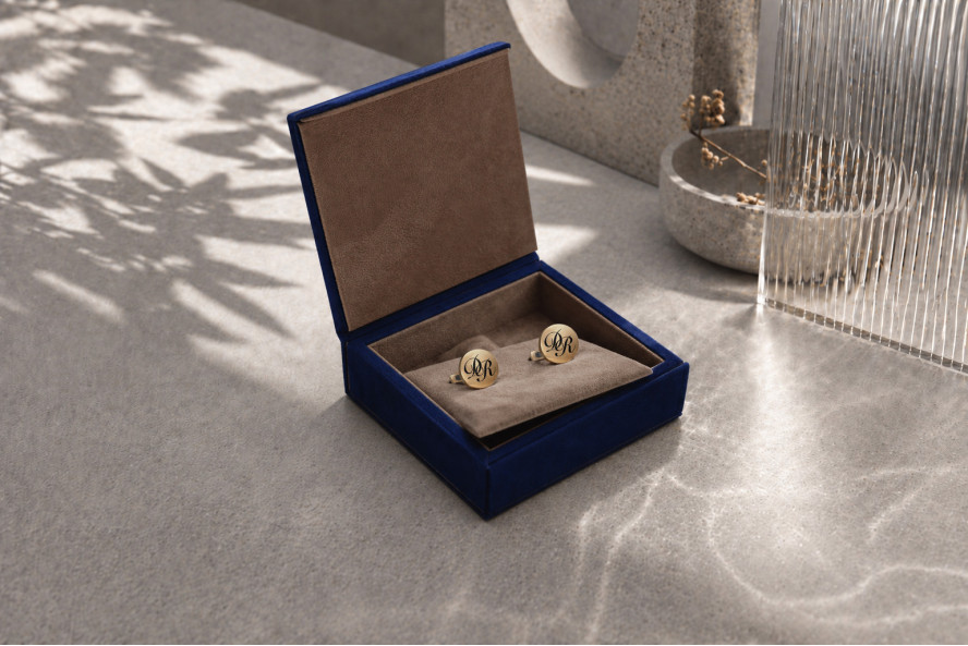 14k Gold Enamel Monogram...