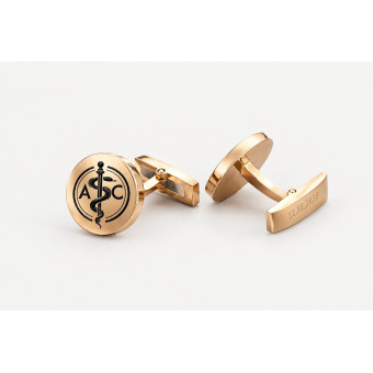 14k Gold Doctor Cufflinks – Rod of Asclepius