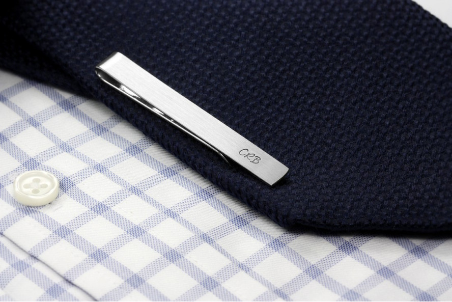 Personalized set - cufflinks and tie clip