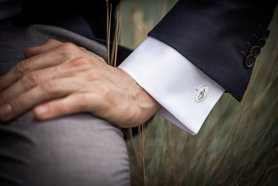 Engraved cufflinks with your handwriting