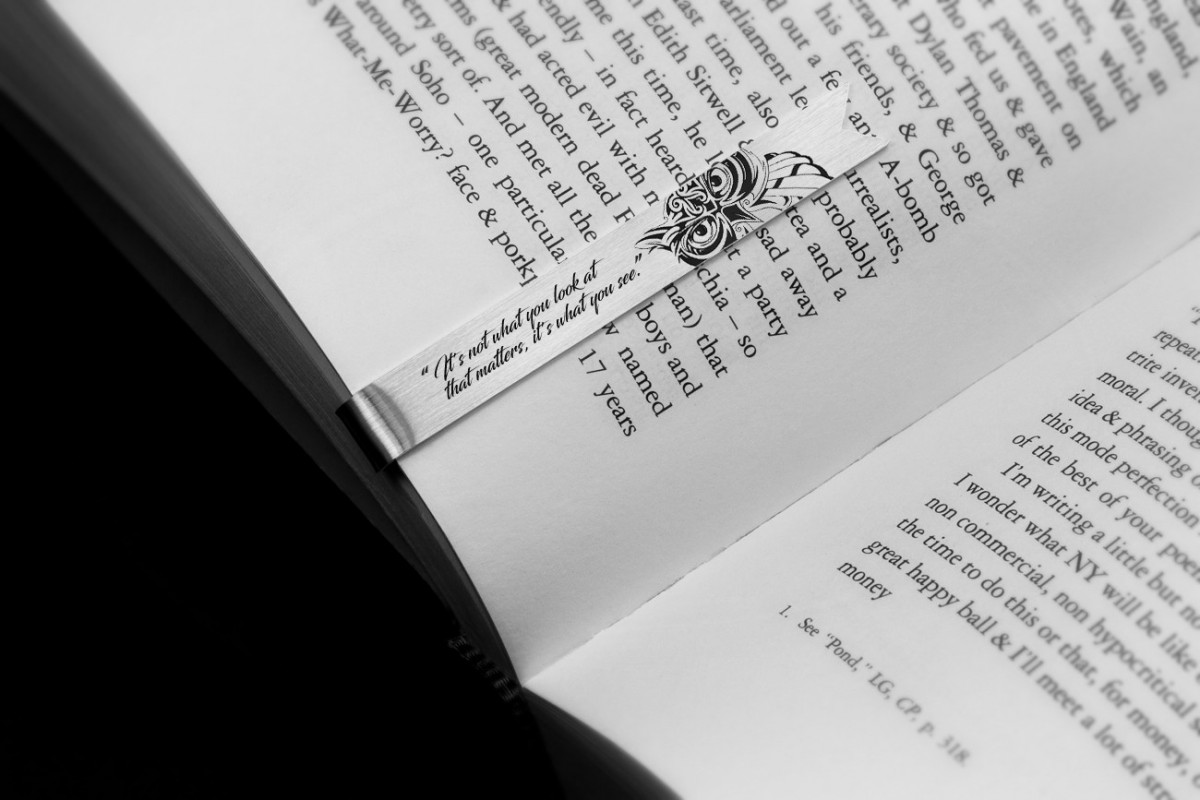 Engraved bookmark in 925 sterling silver