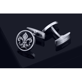 Fleur de Lis – runde Manschettenknöpfe