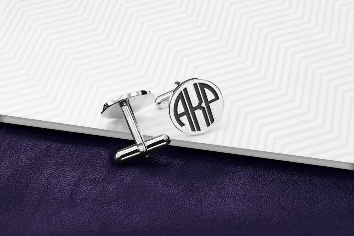 Engraved cufflinks with your monogram