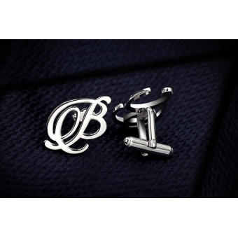 Pojedyncze inicjały - kaligraficzne spinki do mankietów