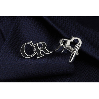 Enamelled Cut-Out Cufflinks with Personalized Initials