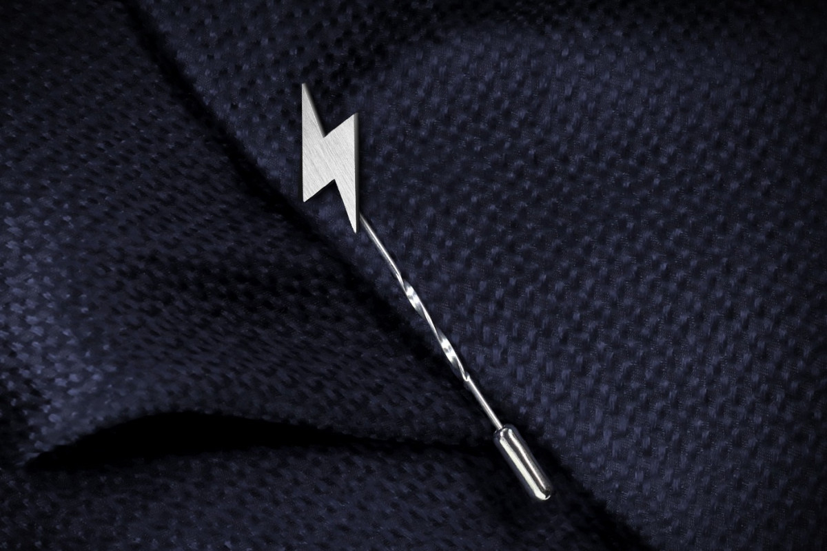 Lightning Bolt lapel pin