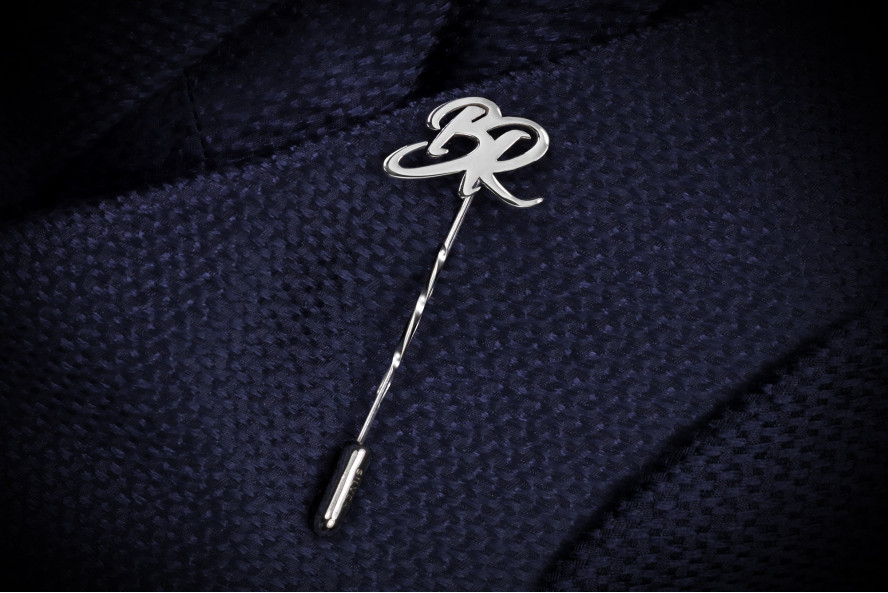 Initials Lapel Pin in 925 silver